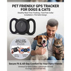 GPS Tracker for Dogs & Cats – No Monthly Fee, No SIM Card, Real-Time Location via iOS Find My App, Ultra-Slim Smart Pet Tracker with Collar Mount & Safe Zone Alerts