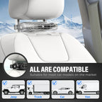 Bladeless USB Car Fan 3-Speed Quiet Cooling – Plug-and-Play Seat Fan with USB Cable, Stay Cool in Traffic, Universal Fit All Car Models, White & Black