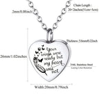 Heart Urn Necklace for Ashes – 2-Pack Carved Locket Charm Pendant for Men & Women, Stainless Steel Memorial Jewelry “Your Wings Were Ready But My Heart Was Not” Sympathy Gift