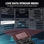 Professional OBD2 Scanner with 35,901 DTC Library – Check Engine Code Reader, Mode 6 & Mode 8, I/M Readiness, Live Data, O2 Sensor Test, VIN Retrieval, 10 Languages, Compatible with All OBDII Cars Since 1996