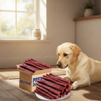 Premium Natural Beef Sticks Dog Treats – High Protein Grain-Free Beef Jerky & Molar Chews for Puppies, Adult Small Medium Large Dogs, Long-Lasting Training Rewards for All Breeds