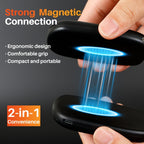 2 Pack Rechargeable Hand Warmers with COB Flashlight & Magnetic Base – 12Hr Heat, Portable Electric Pocket Warmer, Christmas Gift for Women Men Outdoor Winter