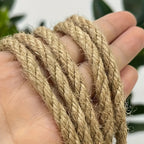 Natural Jute Rope 6mm x 787" (65 ft) Rustic Beige Twine for DIY Crafts Cat Scratch Post Home Decor Bundling & Hanging - Sturdy Decorative Jute Cord