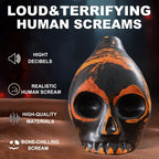 Aztec Death Whistle Handcrafted Ceramic Skull Musical Instrument Replica – Unique Gift for History Lovers, Collectors & Halloween Decor, No Batteries Required