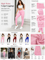 Women's High Waist Yoga Leggings 5 Pack with Pockets Tummy Control Slim Fit 4-Way Stretch Soft Breathable Workout Leggings for Gym Running Training Daily Wear Multipack Value Set