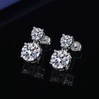 5 Carat Moissanite Stud Earrings for Women – 925 Sterling Silver Drop Earrings, Brilliant Luxury Fine Jewelry, Perfect Gift for Christmas, Valentine's Day & Special Occasions