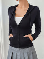 Women's Lightweight Hoodie Casual Solid Color Hooded Sweatshirt Spring Summer Knit Fabric Pullover XS S M L XL XXL Multiple Colors