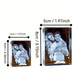 Custom 3D Laser Engraved Crystal Cube - Personalized Inner-Carved Pet Photo Portrait for Dog & Cat, Glass Crystal Keepsake for Bedroom & Living Room Decor, Birthday, Christmas & Holiday Gift
