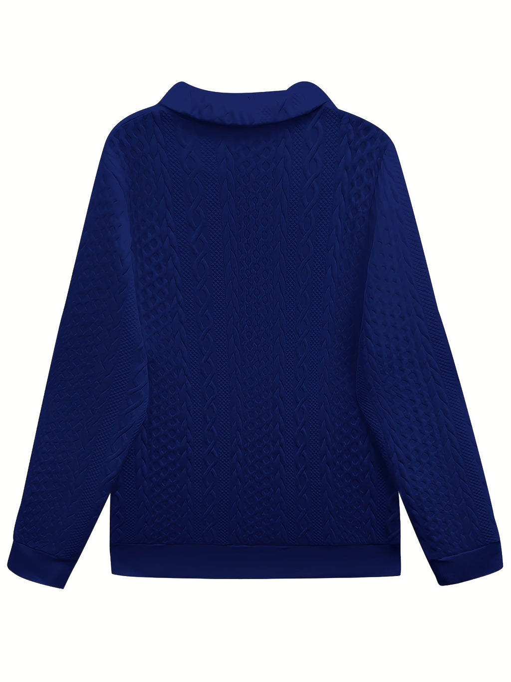 Women's Zip Up Sweatshirt with Lapel Collar & Pocket - Elegant Solid Color Long Sleeve Pullover Top for Fall Winter, Soft Stretchy Knit Fabric, Casual & Stylish | 5 Colors S-XXL