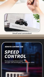1:64 Alloy Mini Remote Control Off-Road Truck with Shock Absorbers Die-Cast RC Car Toy Gift for Boys Kids Birthday Christmas Halloween Dark Gray Teal Green Sky Blue Mixed