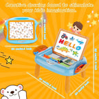Kids Magnetic Drawing Board Double-Sided Doodle Board with Teaching Supplies – Portable Space-Saving Art Toy for Creative Drawing, Writing & Learning | Gift for Boys & Girls