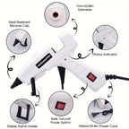 30W Hot Melt Glue Gun Kit with 30 Glue Sticks 7x150mm – Fast Heating Electric Glue Gun for School Arts Crafts DIY Projects and Quick Home Repairs – Multiple Color Options