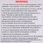Bluetooth Smart Glasses with Touch Controls & Open Ear Audio – Integrated Microphone, Hands-Free Calls & Music, Polarized Lens, Ideal for Outdoor Sports, Driving & Everyday Wear