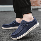 Men's Plus Size Breathable Vintage Canvas Loafers Low-Top Casual Sneakers Round Toe Slip-On Shoes for Outdoor Sports Daily Wear All Seasons Beige Black Blue Brown US 7-13