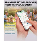 GPS Tracker for Dogs & Cats – No Monthly Fee, No SIM Card, Real-Time Location via iOS Find My App, Ultra-Slim Smart Pet Tracker with Collar Mount & Safe Zone Alerts