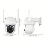 Solar Powered Outdoor Security Camera 2-Pack – IP54 Waterproof Wireless WiFi Cam with AI Human Detection, HD Color Night Vision, Two-Way Audio & Rain-Resistant Design for Home & Yard