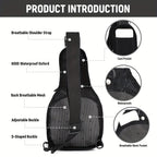 Tactical Sling Backpack – Lightweight Crossbody Daypack for Cycling, Hiking, Travel & Daily Use, Multiple Colors with Flag Patch Option