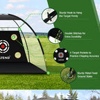 10x7ft Golf Practice Net & Mat Set with Balls, Tees & Carry Bag – Heavy Duty Golf Hitting Net for Backyard, Basement & Indoor Outdoor Use, Golf Training Equipment Gift for Men & Women