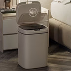 Inductive Smart Trash Can with Sealed Lid and Odor-Proof Technology Touch Control Switch Hands-Free Automatic Sensor Waste Bin Easy-to-Clean for Office Bathroom Bedroom Kitchen