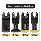 Titanium Oscillating Saw Blades Universal Quick Release Multi Tool Blades Set – 18/28/36/50 Pcs, Cuts Metal, Wood & Plastic, Compatible with Dewalt, Makita, Bosch & More