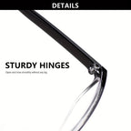 10-Pack Reading Glasses for Men & Women - Ultra-Light Square Frame Readers with HD Clear Lenses, Vintage Metal Accents, Strengths +1.0 to +4.0 for Home Office & Everyday, Great Gift for Seniors