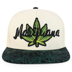 Rasta MJ Leaf 3D Embroidered Flat Bill Snapback Cap – Hip Hop Reggae Hat, Adjustable Snapback, One Size Fits Most, Unisex Streetwear Baseball Cap