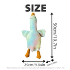 Tie-Dye Goose Plush Toy for Cats & Dogs - Colorful Soft Comfort Doll with Embroidered Eyes, Durable Pet Pillow Plushie for Cuddling & Play, Cute Cartoon Animal Gift for Dog & Cat Owners