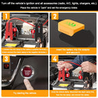 Dewalt Compatible Car Jump Starter Booster Cables with Adapter for Dewalt 20V Battery Portable Automotive Jumper Cables for Car Jump Starting Battery Not Included