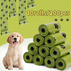 Dog Poop Bags 200 Count 10 Rolls Leak-Proof Durable Pet Waste Bags Refill Rolls for Dog Waste Disposal – Portable Compact Polyethylene Dog Poop Bag Refills for Dispenser Outdoor Walks and Travel