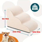 Dog Stairs for Bed & Sofa – Non-Slip Pet Steps 2/3/4 Steps for Small Dogs Cats, Removable Washable Cover, Orthopedic Ramp for Senior Dogs, Injured Pets & Joint Pain Relief, 5 Colors