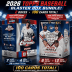 2026 Topps Baseball Blaster Box Bundle – Series 2 Fanatics Fest NYC Edition & Topps Chrome, 13 Packs, 100 Cards Total, Factory Sealed – Premium Baseball Card Set for Collectors & Gifts