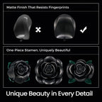 Gothic Black Rose 3D Building Brick Set 152 Pieces Artificial Flower Bouquet Display Model Kit Three Black Roses Unique Gift for Adults Teens Valentine Birthday Halloween Christmas