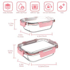 Glass Food Storage Containers with Lids 20-Piece Set, Stackable Airtight Meal Prep Containers, Oven Microwave Refrigerator & Dishwasher Safe, Space-Saving Kitchen Organization – 10 Containers + 10 Lids