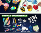 Glow in the Dark Rock Painting Kit for Kids Ages 6+ – Complete Arts & Crafts Set with 10 Rocks, 17 Paints, Gems, Brushes & Stickers | STEM Creative Art Toy Gift for Boys & Girls, Birthday & Easter