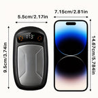 2 Pack Rechargeable Hand Warmers with COB Flashlight & Magnetic Base – 12Hr Heat, Portable Electric Pocket Warmer, Christmas Gift for Women Men Outdoor Winter