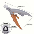 LED Pet Nail Clipper 2-Pack with Ergonomic Non-Slip Handle – Precise Safe Cat & Dog Nail Trimmer with Built-In LED Light for Accurate Grooming, Orange Gray, Essential Pet Nail Care Tool