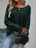 Women's Off-Shoulder Sweater - Solid Color Boat Neck Loose Knit Pullover | Casual Cozy Fall Winter Top Oversized Fashion Ladies Sweater