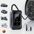 Portable Cordless Tire Inflator – Smart Wireless Air Compressor with Digital Tire Pressure Gauge & LED Light for Cars, Motorcycles, Bicycles & Balls, Type-C Fast Charging