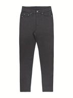 Women's High Waist Stretch Skinny Jeans Metal Button Detail Street Style Slim Fit Denim Pants 10 Colors S-XXL
