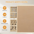 Wooden Jigsaw Puzzle Table with Folding Legs - 4 Drawers & 16 Sorting Grids, Portable Puzzle Board for 1000 Piece Puzzles, Natural Wood Storage & Organization Tray for Adults & Kids, Home & School