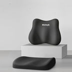Memory Foam Seat Cushion & Lumbar Support Set – Ergonomic 2-Piece Comfort Pad for Office Chair, Car Seat & Wheelchair, Relieves Back Pain & Tailbone Pressure, Multiple Colors