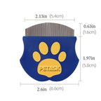 Pet Grooming Comb Set for Dogs Cats and Rabbits - Facial Wide-Tooth Needle Comb with Round Head Curved Design, Flea Comb and Tail Cleaning Comb for Small Face and Full Body Grooming