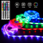 LED Strip Lights 100ft RGB Color Changing – Smart Remote Control, Stepless Dimming, Flashing & DIY Modes, Indoor TV Backlight, Bedroom, Living Room, Stairs, Party & Holiday Decor