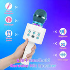 5-in-1 Wireless Karaoke Microphone with Built-In Speaker, LED Lights & Voice Changer – Portable Bluetooth Singing Mic for Parties, Family Gatherings, Travel & Outdoor Fun, 10 Colors