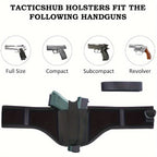 Belly Band Holster Concealed Carry Universal Ambidextrous Fits 9mm Glock G-Series Sig P365 LCP LC9 – Adjustable Quick Draw Polyester Waistband Gun Holster for Men Women, Sizes S M L