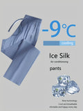 Women's Quick-Dry Ice Fiber Pants Lightweight Breathable Athletic Trousers Zipper Pockets Elastic Waist Hot Weather Golf Gym Casual Summer Outdoor Pants XS S M L XL XXL | Lake Blue Black Olive Green Burgundy Grey