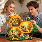 Beehive Building Set 1773 Pieces Treehouse Decorative Model with Flowers Animals & Botanical Motifs – Creative Building Blocks Gift for Adults Boys & Girls