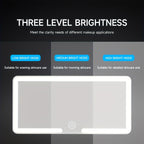 Rechargeable Ultra-Thin LED Car Visor Vanity Mirror 3 Light Modes Lighted Makeup Mirror for Car Truck SUV Low Voltage Sun Visor Mirror Gift for Women White