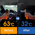 Car Windshield Sunshade Foldable - UV Blocking Heat Insulation Sun Shade for Car Front Window, Portable Summer Car Cooling Accessory Keeps Interior Cool, Easy Fold & Store Design