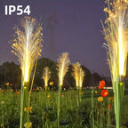 Solar Powered Golden Grass Garden Lights – Energy-Efficient Outdoor Decorative Stake Lights for Yard, Patio & Balcony, Nickel Battery, Semi Flush Mount, Available in 1pc or 2pcs